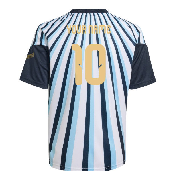 2026-2027 Argentina Home Pre-Match Shirt (White) - Kids (Your Name)