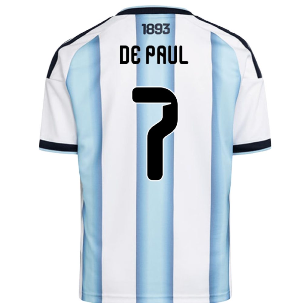2026-2027 Argentina Home Shirt (Kids) (De Paul 7)