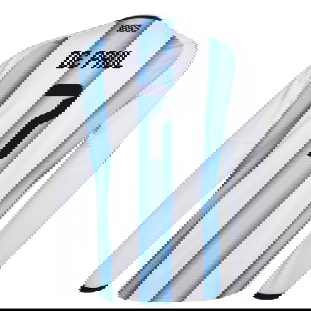 2026-2027 Argentina Long Sleeve Home Shirt (De Paul 7)