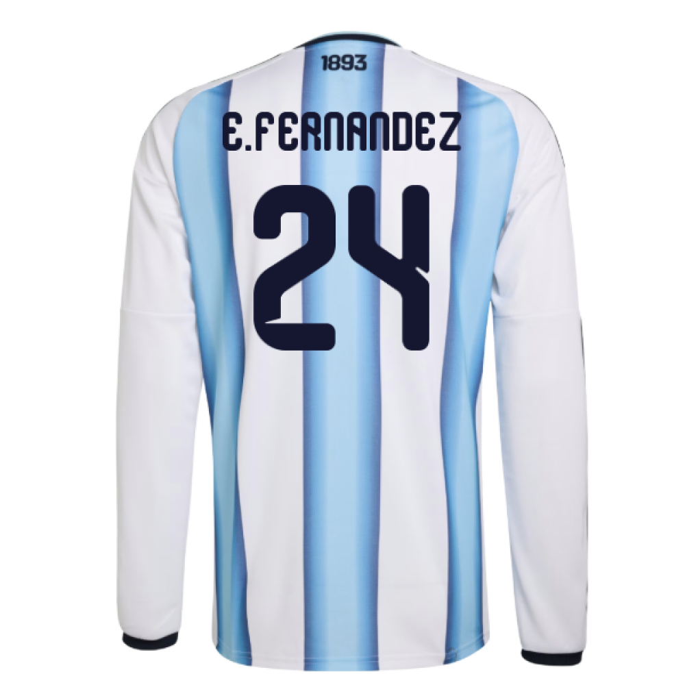 2026-2027 Argentina Long Sleeve Home Shirt (E.Fernandez 24)