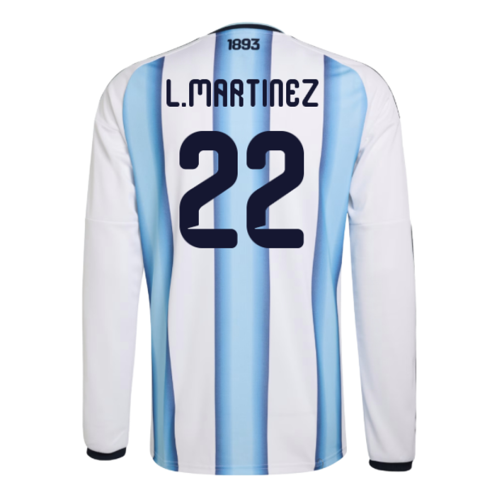 2026-2027 Argentina Long Sleeve Home Shirt (L.Martinez 22)