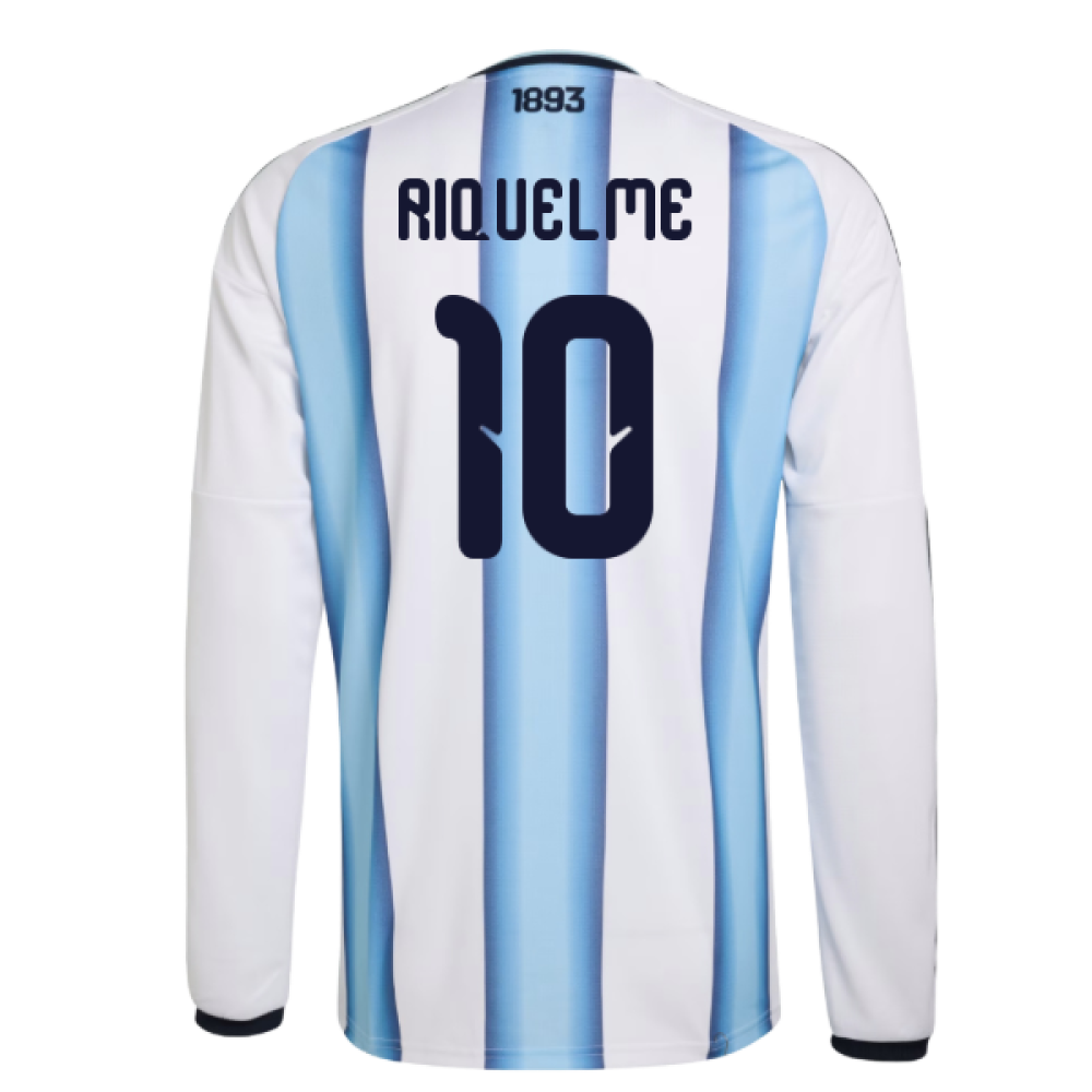 2026-2027 Argentina Long Sleeve Home Shirt (Riquelme 10)