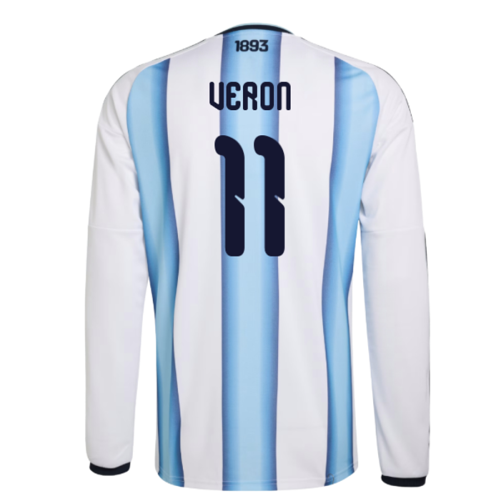 2026-2027 Argentina Long Sleeve Home Shirt (Veron 11)