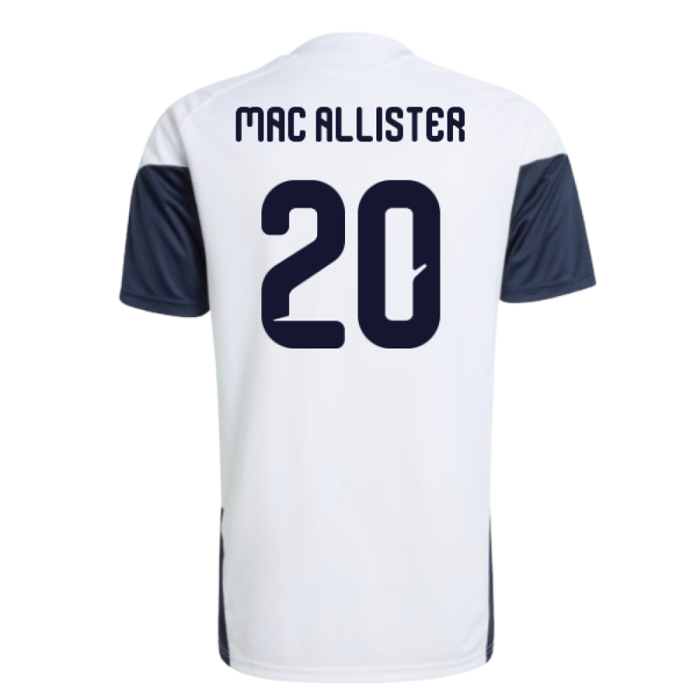 2026-2027 Argentina Training Jersey (White) (Mac Allister 20)