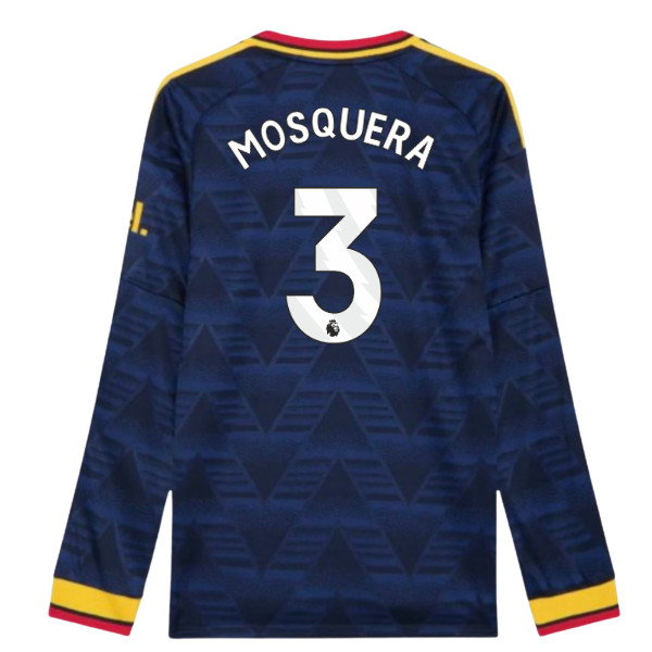 2026-2027 Arsenal Authentic Long Sleeve Away Shirt (Mosquera 3)
