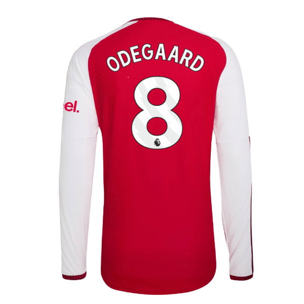 2026-2027 Arsenal Authentic Long Sleeve Home Shirt (Odegaard 8)