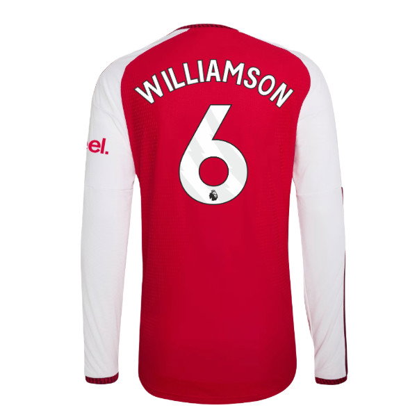 2026-2027 Arsenal Authentic Long Sleeve Home Shirt (Williamson 6)