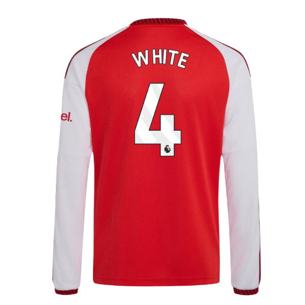2026-2027 Arsenal Home Long Sleeve Shirt (Kids) (White 4)
