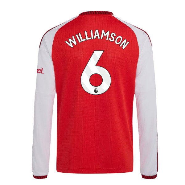 2026-2027 Arsenal Home Long Sleeve Shirt (Kids) (Williamson 6)
