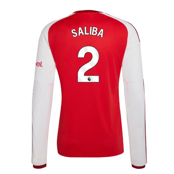 2026-2027 Arsenal Long Sleeve Home Shirt (Saliba 2)