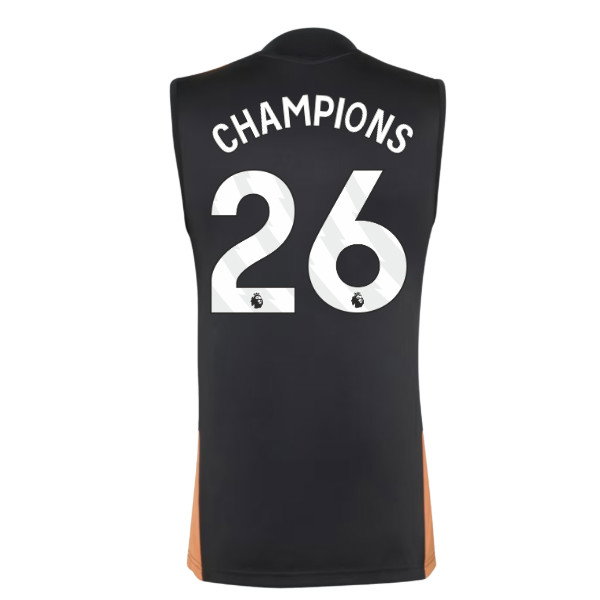 2026-2027 Arsenal Training Sleeveless Jersey (Black) (Champions 26)