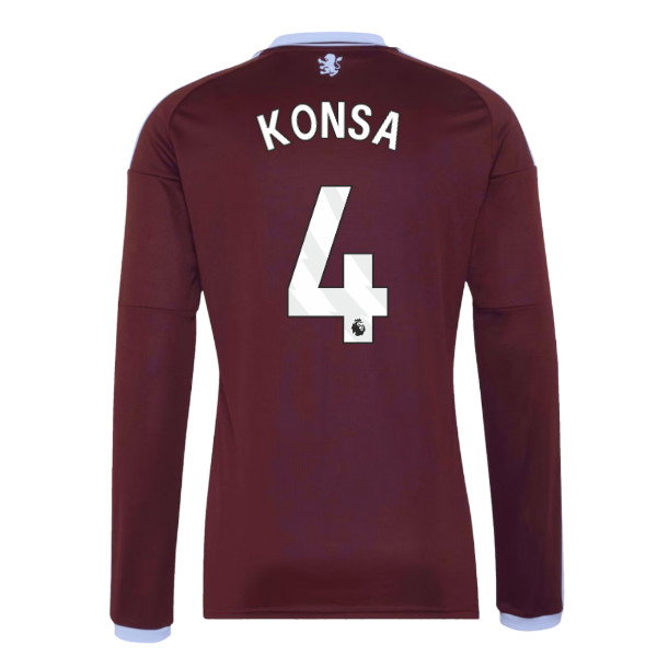 2026-2027 Aston Villa Long Sleeve Home Shirt (Konsa 4)