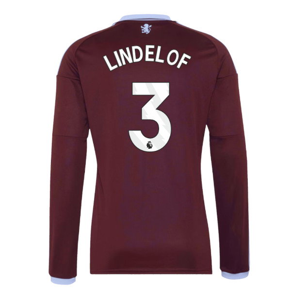 2026-2027 Aston Villa Long Sleeve Home Shirt (Lindelof 3)