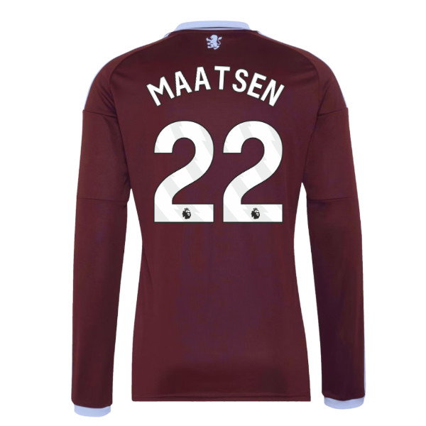 2026-2027 Aston Villa Long Sleeve Home Shirt (Maatsen 22)
