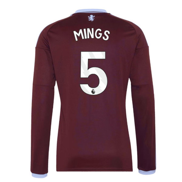 2026-2027 Aston Villa Long Sleeve Home Shirt (Mings 5)