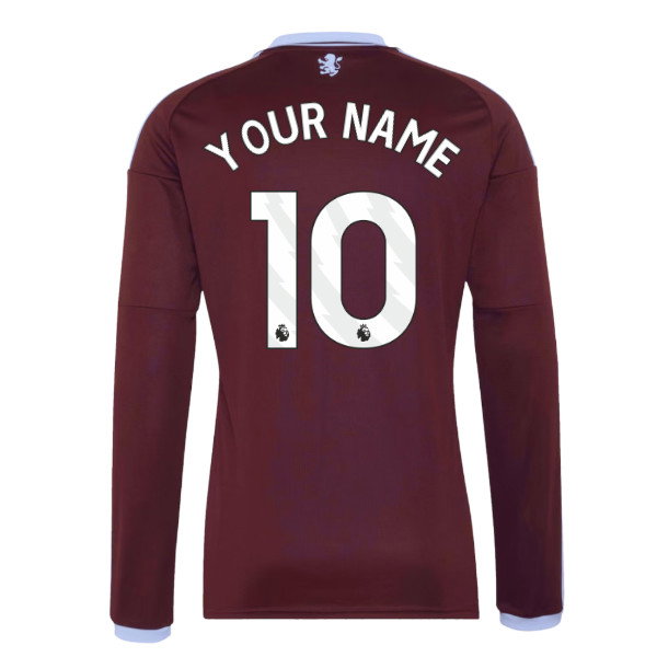2026-2027 Aston Villa Long Sleeve Home Shirt (Your Name)