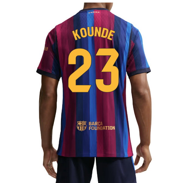 2026-2027 Barcelona Authentic Aero-Fit Match Home Shirt (Kounde 23)