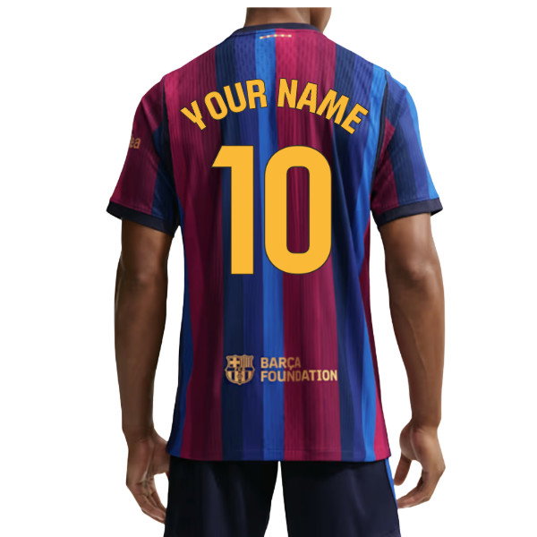 2026-2027 Barcelona Authentic Aero-Fit Match Home Shirt (Your Name)