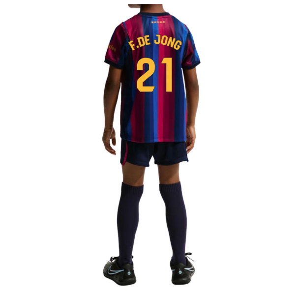 2026-2027 Barcelona Home Little Kids Mini Kit (F.De Jong 21)