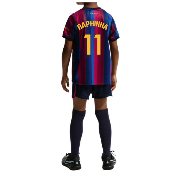 2026-2027 Barcelona Home Little Kids Mini Kit (Raphinha 11)