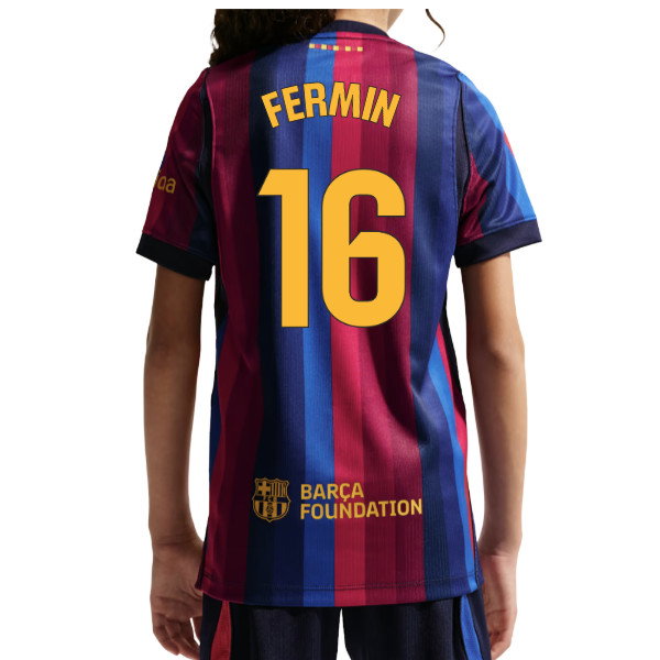 2026-2027 Barcelona Home Shirt (Kids) (Fermin 16)