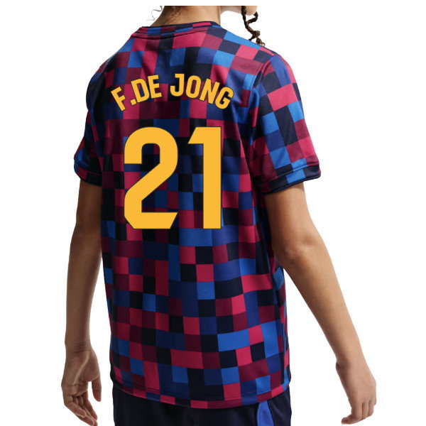2026-2027 Barcelona Pre Match Shirt (Kids) (F.De Jong 21)