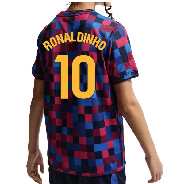 2026-2027 Barcelona Pre Match Shirt (Kids) (Ronaldinho 10)