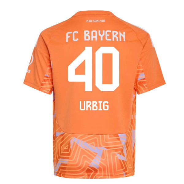2026-2027 Bayern Munich Home Goalkeeper Shirt (Orange) - Kids (Urbig 40)