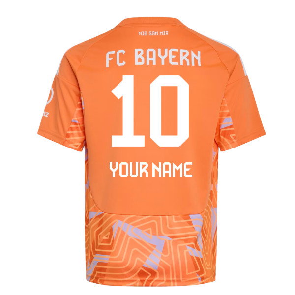 2026-2027 Bayern Munich Home Goalkeeper Shirt (Orange) - Kids (Your Name)