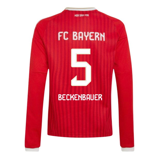 2026-2027 Bayern Munich Long Sleeve Home Shirt (Kids) (Beckenbauer 5)