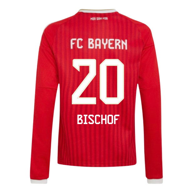 2026-2027 Bayern Munich Long Sleeve Home Shirt (Kids) (Bischof 20)