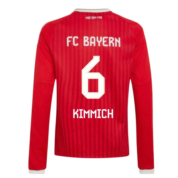 2026-2027 Bayern Munich Long Sleeve Home Shirt (Kids) (Kimmich 6)
