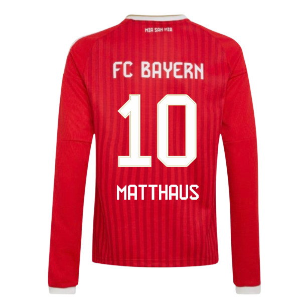 2026-2027 Bayern Munich Long Sleeve Home Shirt (Kids) (Matthaus 10)