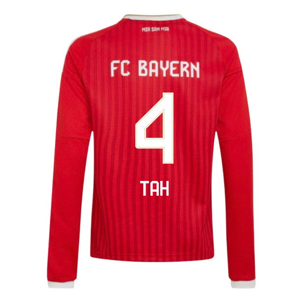 2026-2027 Bayern Munich Long Sleeve Home Shirt (Kids) (Tah 4)