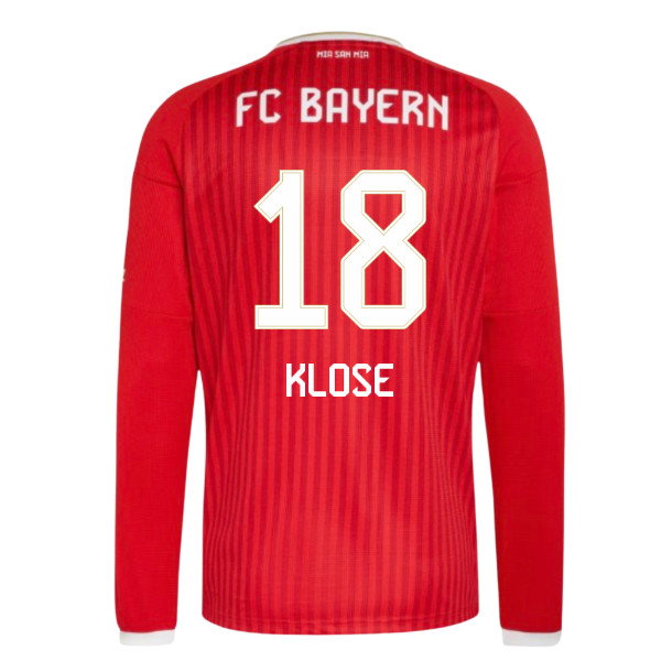 2026-2027 Bayern Munich Long Sleeve Home Shirt (Klose 18)