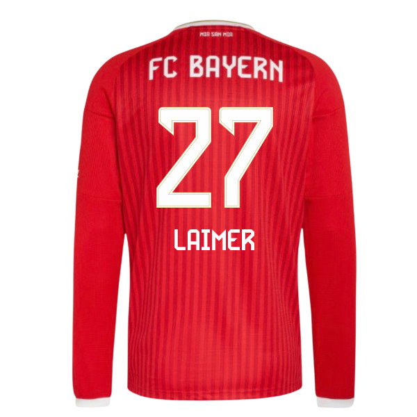 2026-2027 Bayern Munich Long Sleeve Home Shirt (Laimer 27)