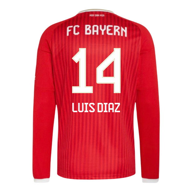2026-2027 Bayern Munich Long Sleeve Home Shirt (Luis Diaz 14)
