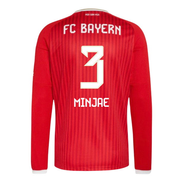 2026-2027 Bayern Munich Long Sleeve Home Shirt (Minjae 3)