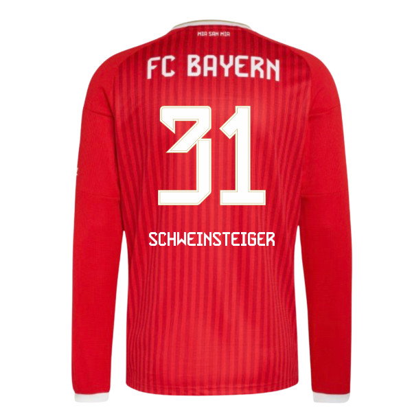2026-2027 Bayern Munich Long Sleeve Home Shirt (Schweinsteiger 31)