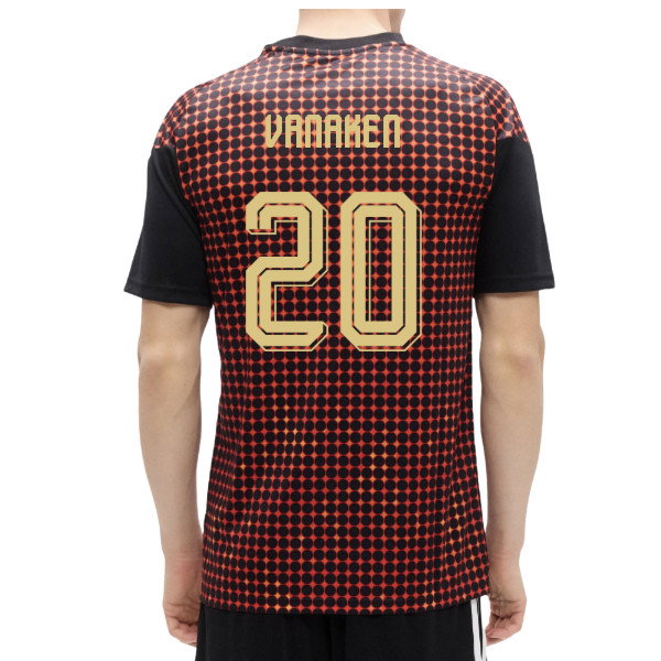 2026-2027 Belgium Home Pre-Match Shirt (Black-Red) (Vanaken 20)
