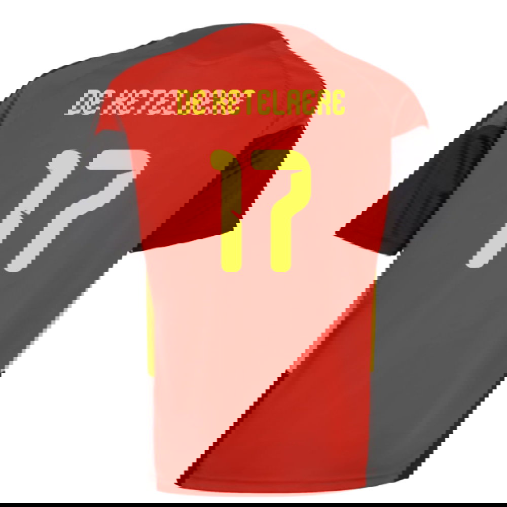 2026-2027 Belgium Training Jersey (Red) - Kids (De Ketelaere 17)