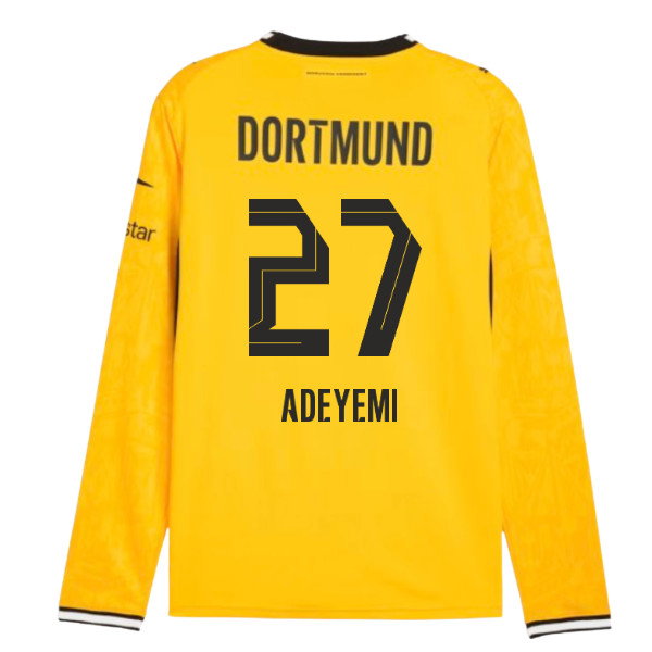 2026-2027 Borussia Dortmund Long Sleeve Home Shirt (Adeyemi 27)
