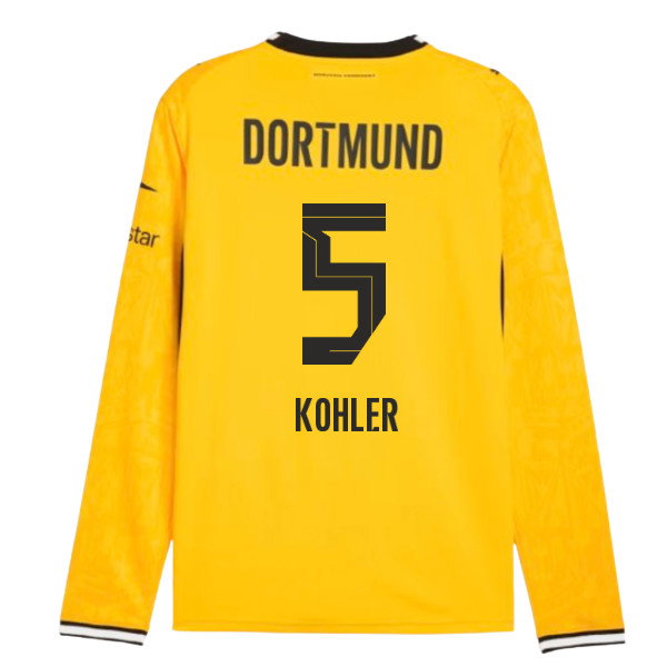 2026-2027 Borussia Dortmund Long Sleeve Home Shirt (Kohler 5)