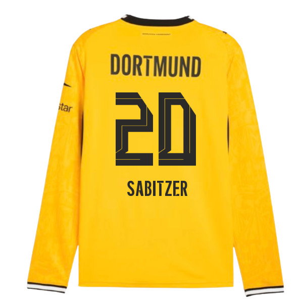 2026-2027 Borussia Dortmund Long Sleeve Home Shirt (Sabitzer 20)