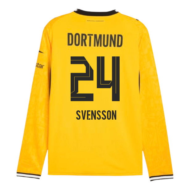 2026-2027 Borussia Dortmund Long Sleeve Home Shirt (Svensson 24)