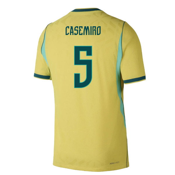 2026-2027 Brazil Authentic Aero-Fit Match Home Shirt (Casemiro 5)