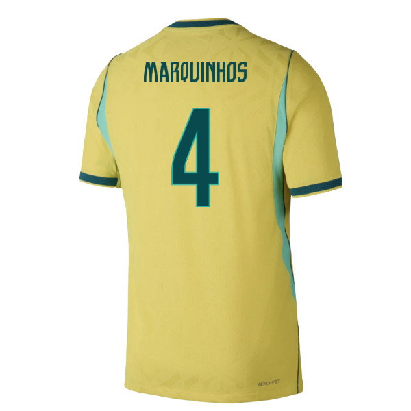 2026-2027 Brazil Authentic Aero-Fit Match Home Shirt (Marquinhos 4)