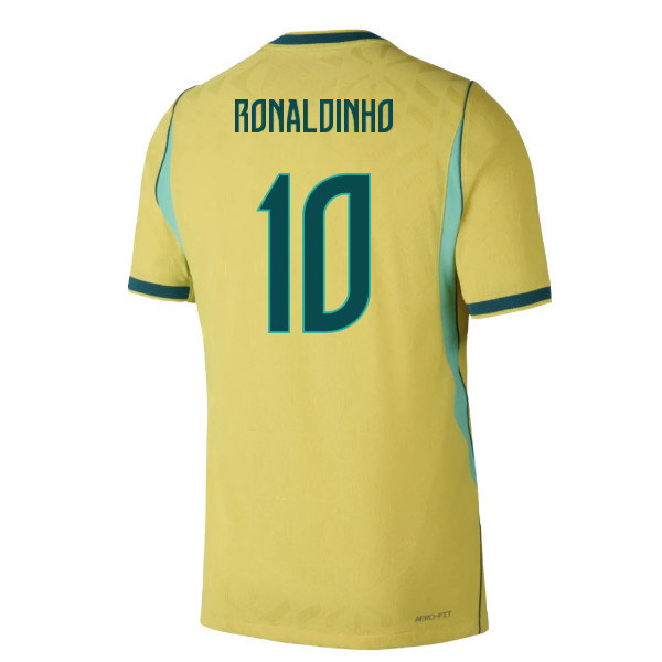 2026-2027 Brazil Authentic Aero-Fit Match Home Shirt (Ronaldinho 10)