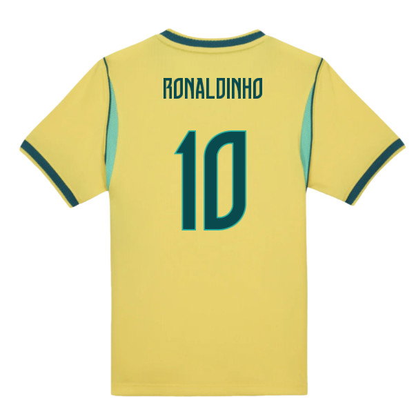 2026-2027 Brazil Home Little Boys Mini Kit (Ronaldinho 10)