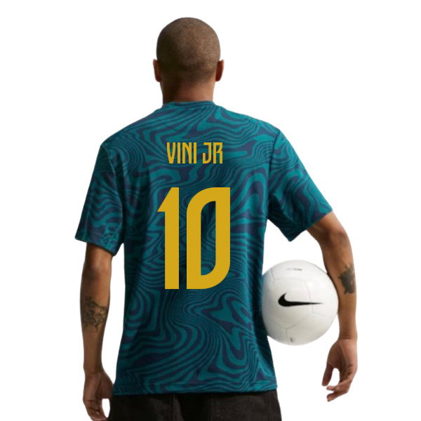 2026-2027 Brazil Primary Dri-Fit Shirt (Geode Teal) (Vini JR 10)